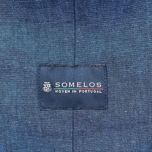 J Crew Men’s 44R Ludlow Slim Fit Unstructured Suit Jacket Cotton Linen Navy Blue - Picture 7 of 10